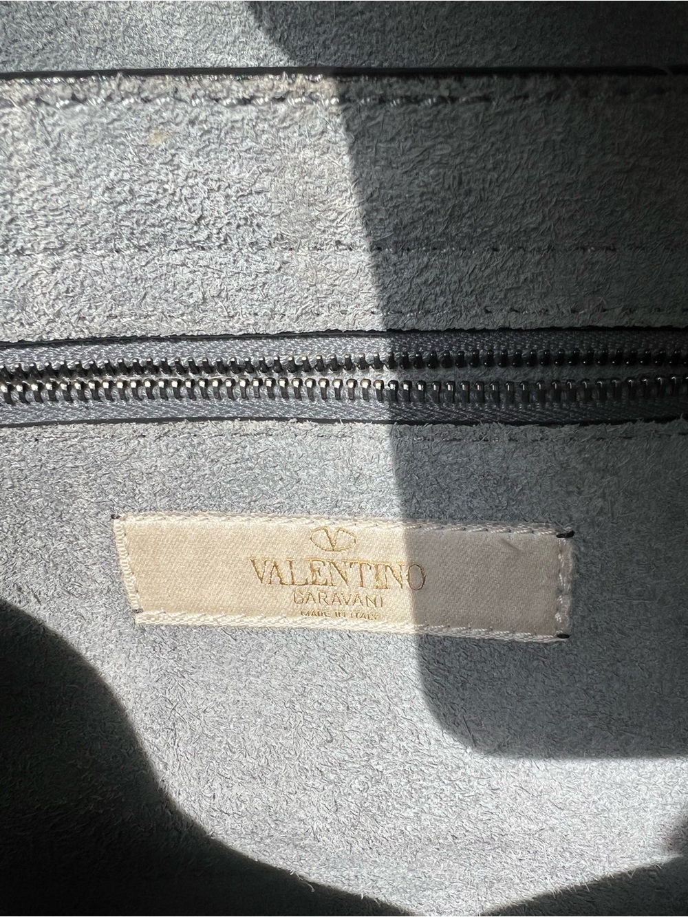 VALENTINO GARAVANI GUITAR ROCKSTUD ROLLING TURQUOISE STUDDED GRAY CROSSBODY BAG - Picture 12 of 17